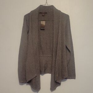 Fever Charcoal Open Front Cardigan